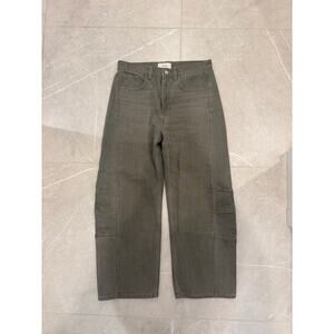 Triarchy low rise green barrel Jean
